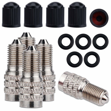 NQEUEPN 5pcs Double Seal Valve Stem Caps High Pressure Tire Valve Caps