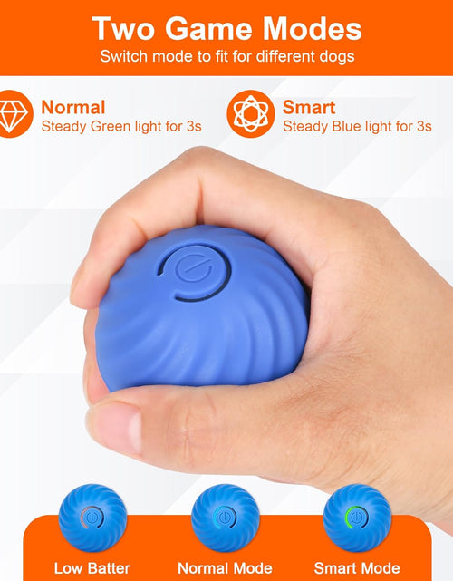 Load image into Gallery viewer, Smart Interactive Dog Toy Ball, Active Rolling Wicked Ball with Automatic Bouncing and Rotating for Puppy/Small Dogs Durable, Chewable, USB Recharger and Fun Gift Toy to Dog 2.2inch
