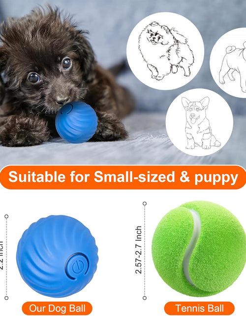 Load image into Gallery viewer, Smart Interactive Dog Toy Ball, Active Rolling Wicked Ball with Automatic Bouncing and Rotating for Puppy/Small Dogs Durable, Chewable, USB Recharger and Fun Gift Toy to Dog 2.2inch
