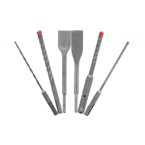 Load image into Gallery viewer, Diablo DMAPL9930-S6 6pc SDS-Plus Rebar Demon™ 4-Cutter Full Carbide Head Hammer Drill Bit &amp; Chisel Set (6-Piece)

