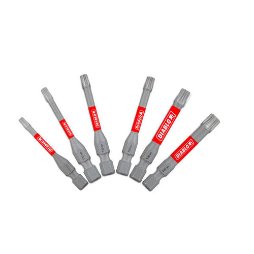 Load image into Gallery viewer, Diablo DTV2-S6 2" Torx Drive Bits (6-Piece)
