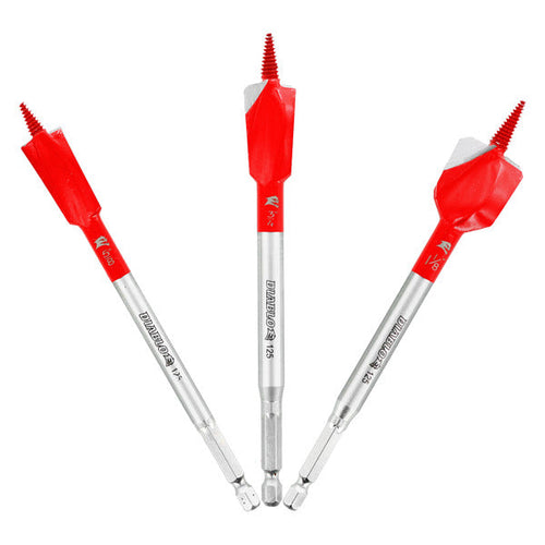 Load image into Gallery viewer, Diablo DSPD4910-S3 3 pc Demo Demon™ Spade Bit Set for Nail-Embedded Wood (3-Pieces)
