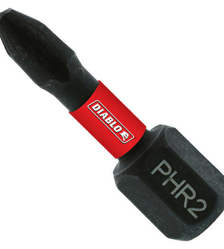 Diablo DPH2R1B 1" #2 Phillips Reduced for Drywall Screws Drive Bit (Bulk)