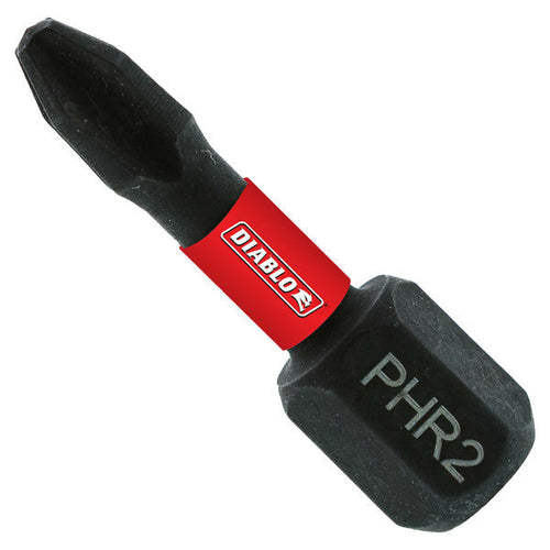 Load image into Gallery viewer, Diablo DPH2R1B 1" #2 Phillips Reduced for Drywall Screws Drive Bit (Bulk)
