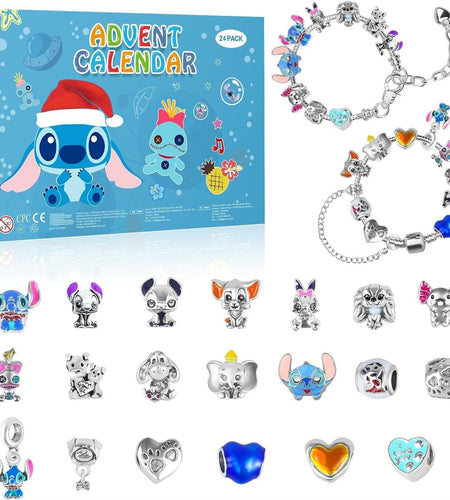 New Stitch Jewelry Paper Box Gift Box Packaging Christmas Halloween Gift 24 Grid Blind Box Bracelet Gift Box