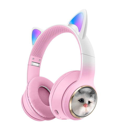 AKZ-09 Earphones Space Cabin Cartoon Simulation Cat Bluetooth Headwear Large Battery Earphones Foldable