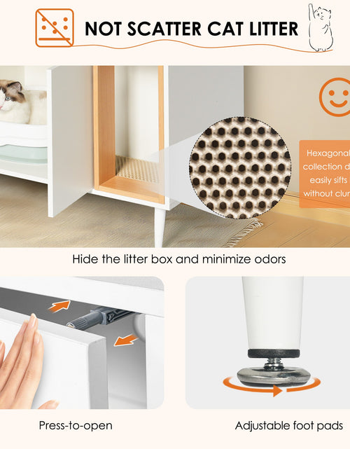 Load image into Gallery viewer, Bathroom sink cabinet, with cat trash can shell, hidden garbage pet bathroom, with partition, wooden cabinet furniture, white
