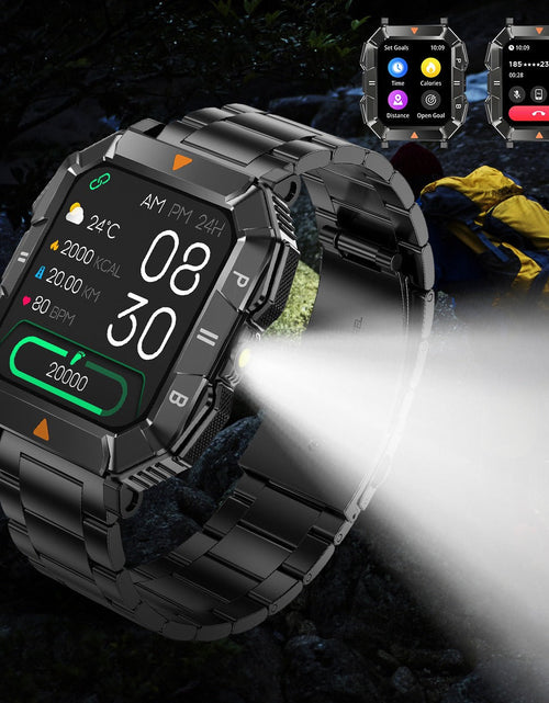 Load image into Gallery viewer, YK03 smartwatch Bluetooth call flashlight sports waterproof heart rate blood oxygen health monitoring
