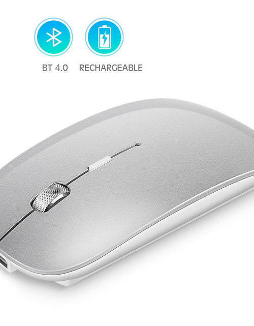 Load image into Gallery viewer, Rechargeable metal roller wireless Bluetooth mouse dual-mode mobile phone tablet wireless mouse
