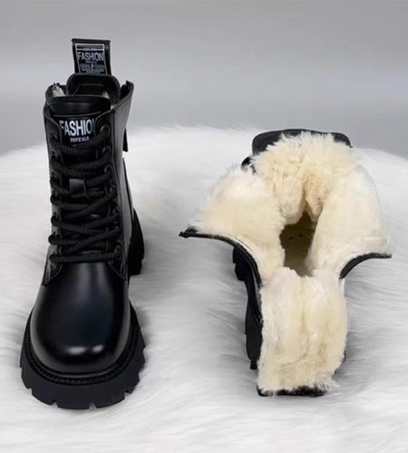 Women’s Padded Insulated Winter Boots – Stylish Thick Sole Snow Boots