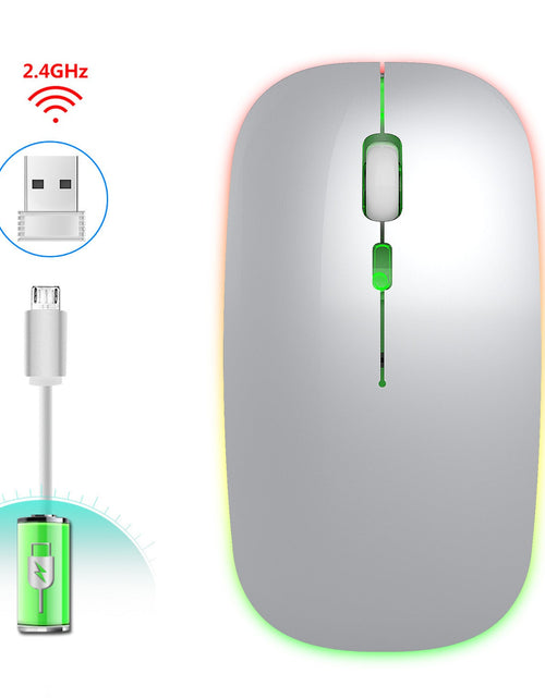 Load image into Gallery viewer, 2.4G Colorful Luminous Wireless Mouse Silent Laptop Desktop Office Mouse
