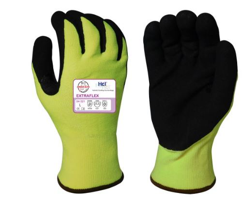 Load image into Gallery viewer, Cold Weather 13g Hi-Vis Engineered A4 Cut Level ExtraFlex Winter Gloves
