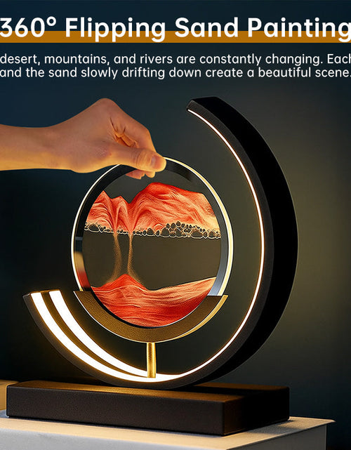 Load image into Gallery viewer, LED Flowing Sand Painting Lamp: Night Light for Home (Gift Option)
