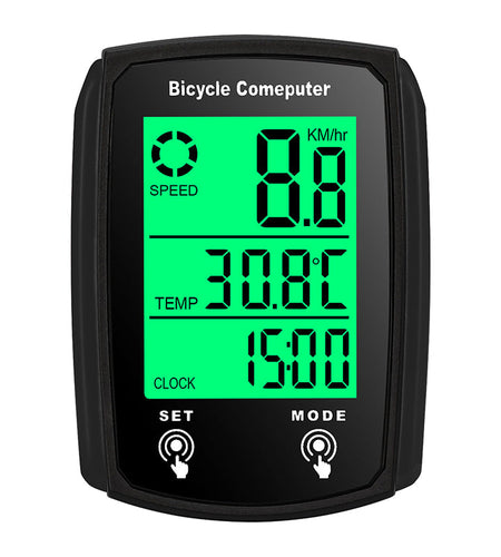 Wired LCD Digital Bicycle Computer - Speedometer and Odometer with Backlight, a Must - have Bike Accessory