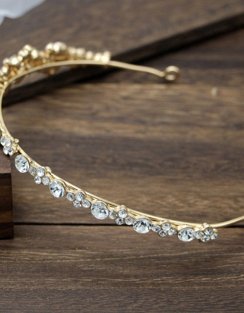 Load image into Gallery viewer, Rhinestone headband diadem wedding dress accessories
