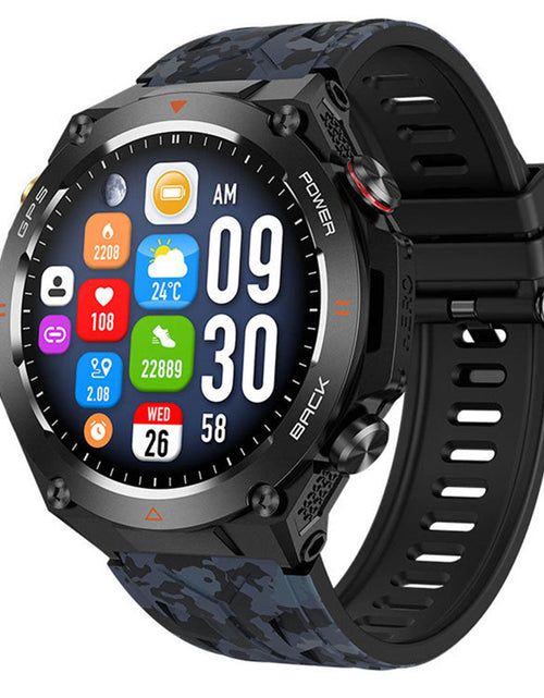Load image into Gallery viewer, KC82 smartwatch Bluetooth call heart rate blood pressure outdoor 1.45 inch men's altitude air pressure GPS watch
