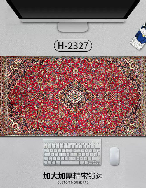 Load image into Gallery viewer, Large Persian Mouse Pad Office Carpet MousePad Natural Rubber Lockedge Anti Slip Desk Mat Laptop Office Game Accessories Pad
