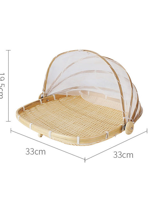 Load image into Gallery viewer, Handmade Bamboo Basket Steamed Bread Basket Bamboo Dustpan

