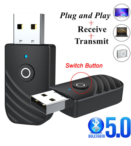 3 in 1 Bluetooth 5.0 Adapter Car Computer TV AUX Audio Bluetooth Speaker Receiver Transmitter Adapter