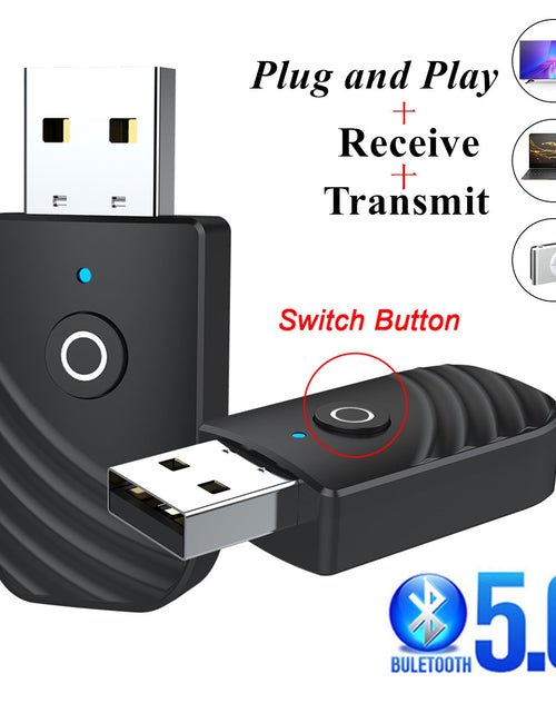 Load image into Gallery viewer, 3 in 1 Bluetooth 5.0 Adapter Car Computer TV AUX Audio Bluetooth Speaker Receiver Transmitter Adapter
