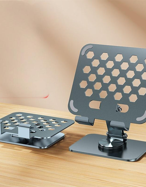 Load image into Gallery viewer, Tablet stand 360 degree rotating folding all metal live streaming learning iPad universal stand for tablets and smartphones
