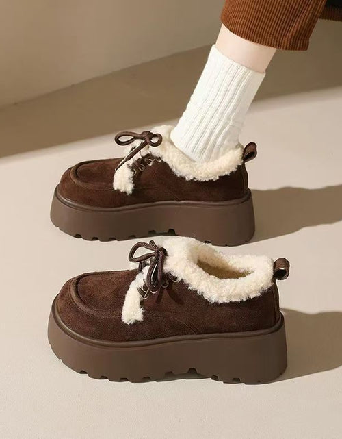 Load image into Gallery viewer, Women’s Fleece Lined Chunky Sole Winter Shoes
