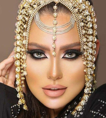Changliu Su Hair Chain European and American Bohemian Water Diamond Forehead Chain Full of Diamond Headwear Hair chai