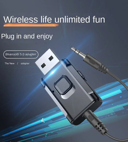 Car mounted Bluetooth receiver, audio dedicated wireless TV amplifier, Bluetooth transmitter, audio computer 2-in-1