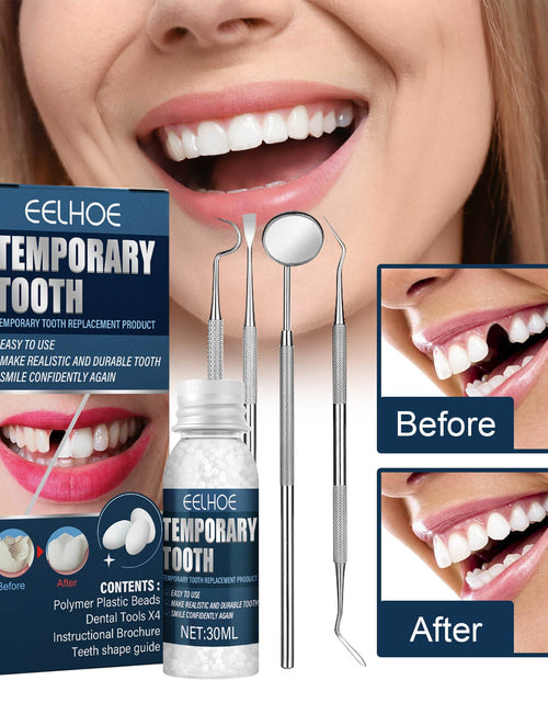 Load image into Gallery viewer, EELHOE Denture Decorative Teether Set, Halloween Vampire Makeup Dress Up Fake Tooth Glue Teeth Props
