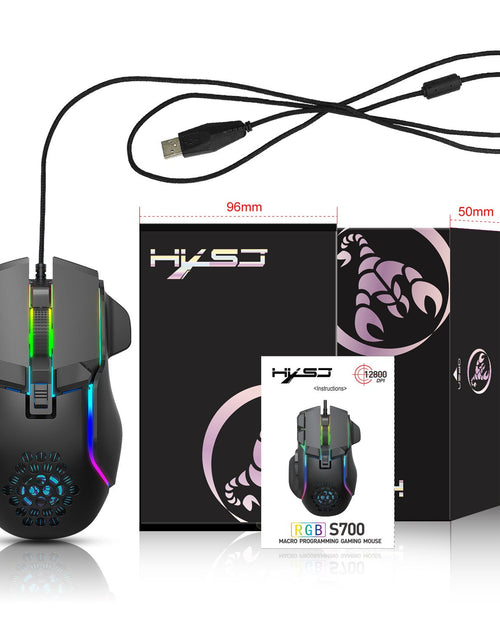 Load image into Gallery viewer, Gaming gaming mouse macro programming cool RGB lighting 12800 DPI adjustable mechanical mouse
