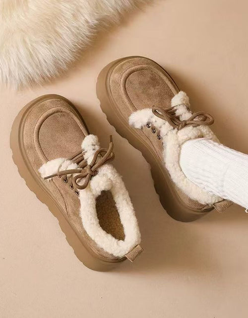 Load image into Gallery viewer, Women’s Fleece Lined Chunky Sole Winter Shoes
