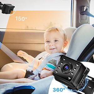 Load image into Gallery viewer, 4.3 inch private model HD 1080P car baby monitor car baby mirror
