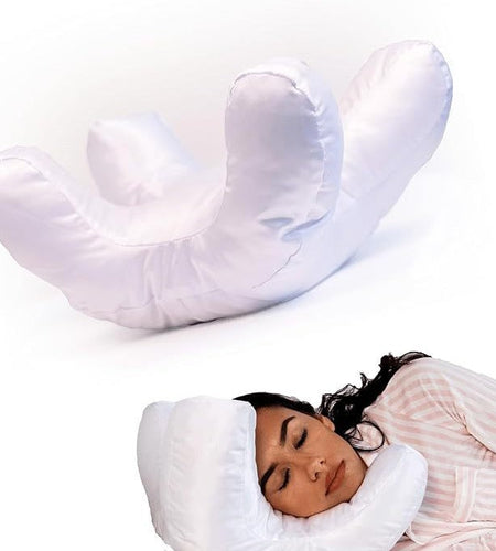 Beauty Face Satin Pillow with Memory Foam Filling Comfortable Soft Nap Cotton Pillow Peace Mind Sleep Non-Paste Makeup Headrest