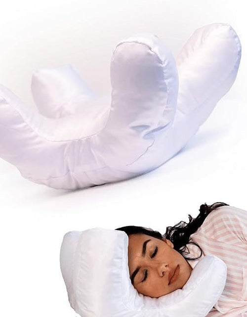 Load image into Gallery viewer, Beauty Face Satin Pillow with Memory Foam Filling Comfortable Soft Nap Cotton Pillow Peace Mind Sleep Non-Paste Makeup Headrest
