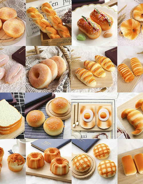 Load image into Gallery viewer, Squishy Food Creative Simulation Bread Toast Donuts Slow Rising Squeeze Stress Relief Toys Spoof Tease People Desktop Decoration
