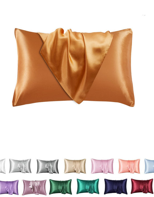 Load image into Gallery viewer, Simulation silk solid color polyester pillowcase envelope pillow pillow cases pillow pair multi-color
