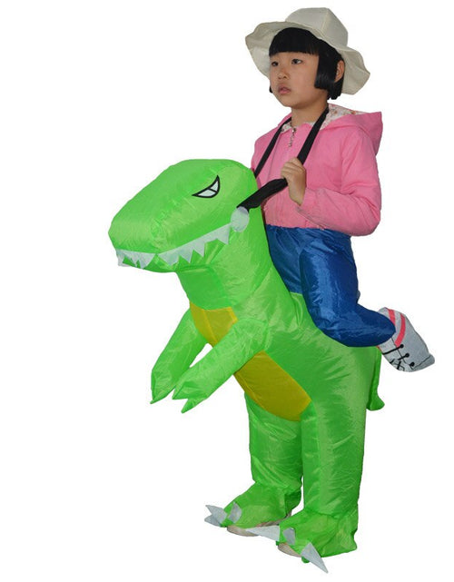 Load image into Gallery viewer, Hot Kids Adult Inflatable Funny Cute Cartoon Dinosaur Rider Festival Halloween Dress Party Costume
