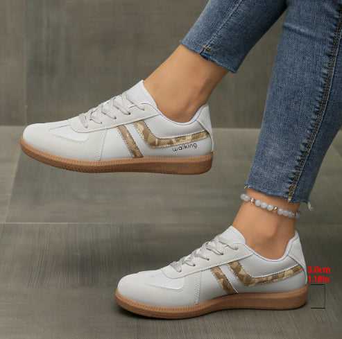 Load image into Gallery viewer, Lace-Up Low-Top Sneakers – 11 Colors EU 36–42 | Women's Training Shoes
