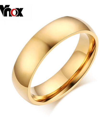 Vnox 6mm Classic Wedding Ring for Men Women