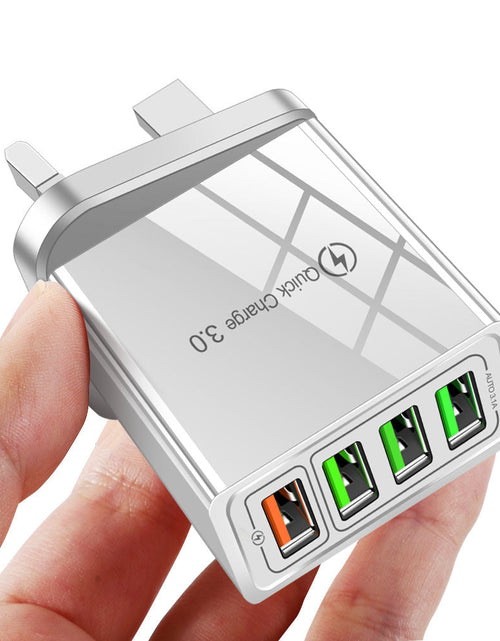 Load image into Gallery viewer, 4USB mobile phone charger, multi port USB charging head charger
