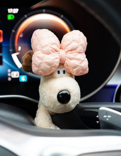 Load image into Gallery viewer, Car small ornaments cute head dog plush doll sentimental car interior decoration supplies
