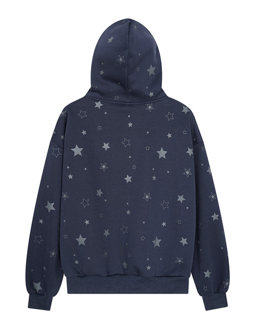 Load image into Gallery viewer, Star letter printed fleece hooded sweatshirt
