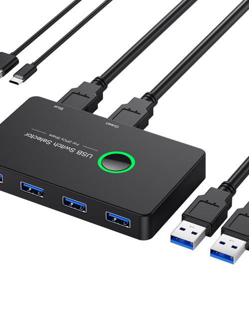 Load image into Gallery viewer, USB 3.0 Switch USB Switch 2 Computers Share 4 USB Devices KVM Switch Printer
