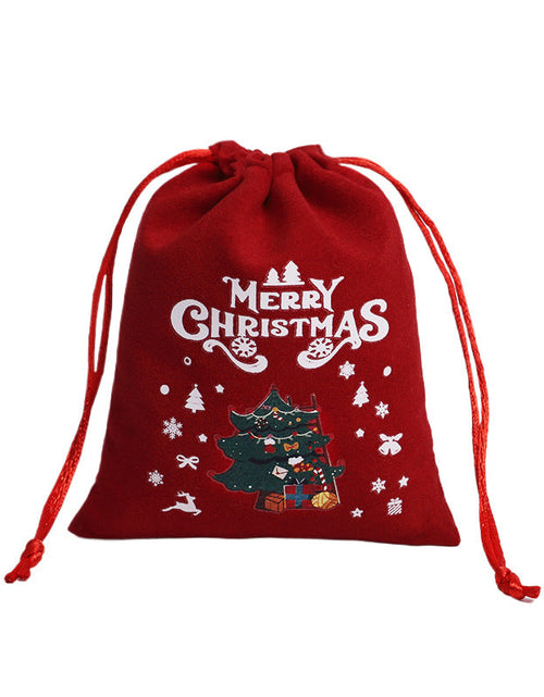 Load image into Gallery viewer, Christmas Gift Velvet/linen Drawstring Bags Bracelet Jewelry Candy Packaging Bags
