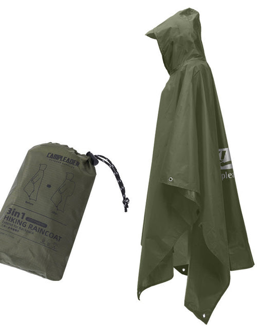 Load image into Gallery viewer, 3 - in - 1 Waterproof Rain Poncho for Outdoor Use: Motorcycle, Camping, Hiking &amp; Travel
