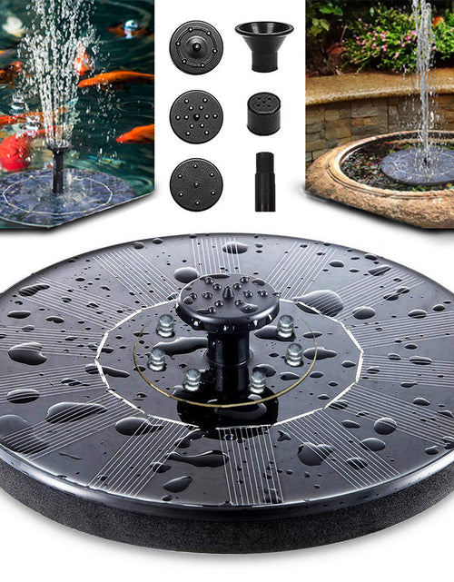 Load image into Gallery viewer, Solar Fountain Outdoor Pool Flowing Water Floating Fountain Power Storage Fountain with Lights Bird Bath Fountain Garden Decoration
