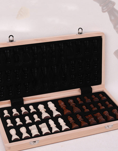 Load image into Gallery viewer, Magnetic Chess Folding Solid Wood Double Queen Set Chessboard Adult Board Game Children's Puzzle Toy
