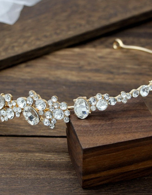 Load image into Gallery viewer, Rhinestone headband diadem wedding dress accessories
