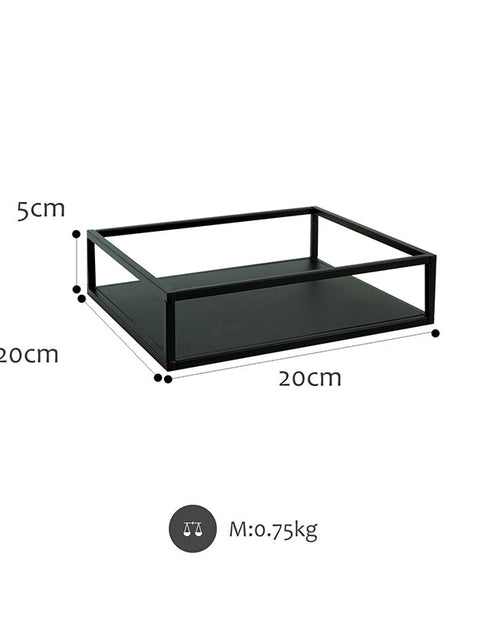 Load image into Gallery viewer, Tea Break Dessert Rack Set Simple Modern Black Iron Cake Plate Marble Tray Creative Cake Rack
