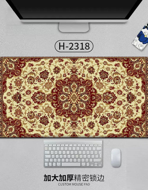 Load image into Gallery viewer, Large Persian Mouse Pad Office Carpet MousePad Natural Rubber Lockedge Anti Slip Desk Mat Laptop Office Game Accessories Pad
